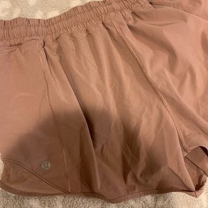 Lululemon rose pink running shorts size 10 tall